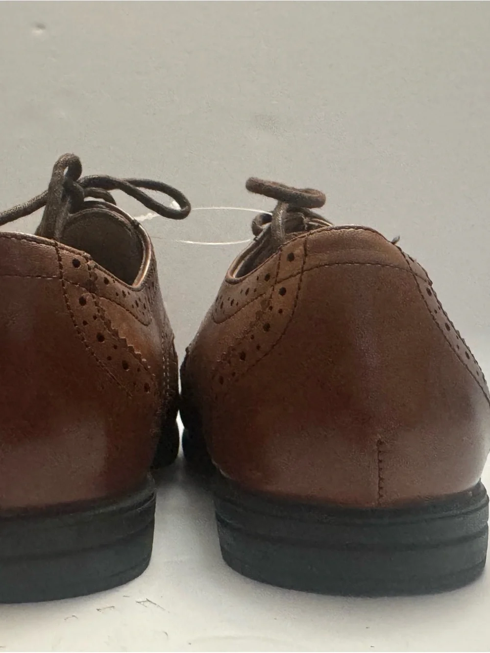 Florsheim Kids Wingtip Oxford Dress Shoes Brown Leather Boys Size 13M